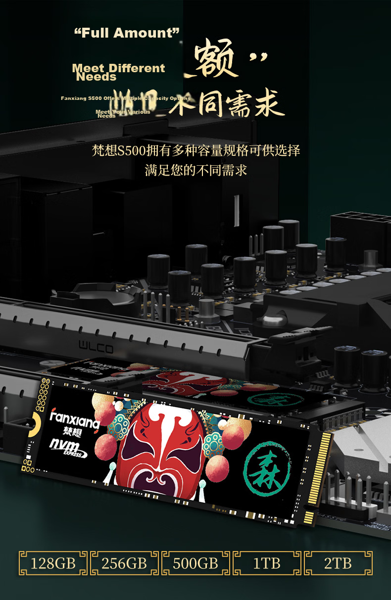 FANXIANG 1TB SSD Solid State Drive M.2 NVMe PCIe 5.0 Independent Cache High-Speed Gaming S910PRO 14000MB/s Read Speed 7