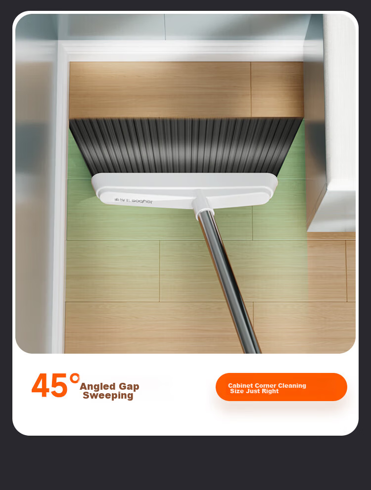 Jiabangshu 40cm Soft Rubber Magic Broom Floor Scraper Water Squeegee Bathroom Floor Water Remover Magic Mop Cleaning Tool 16