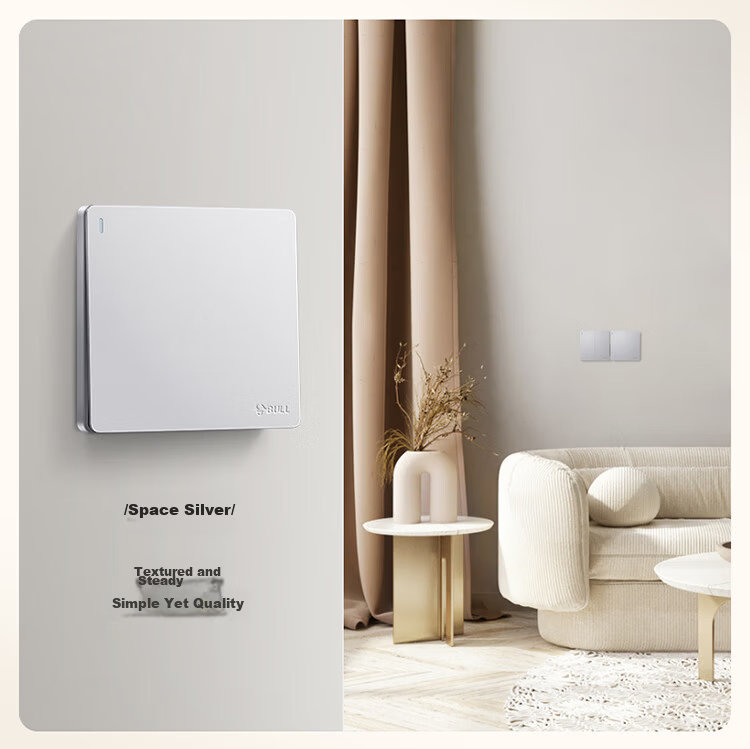 BULL G12 Series Triple Single-Control Switch Cream Style Large Panel Switch G12K311 Starry Gold 8
