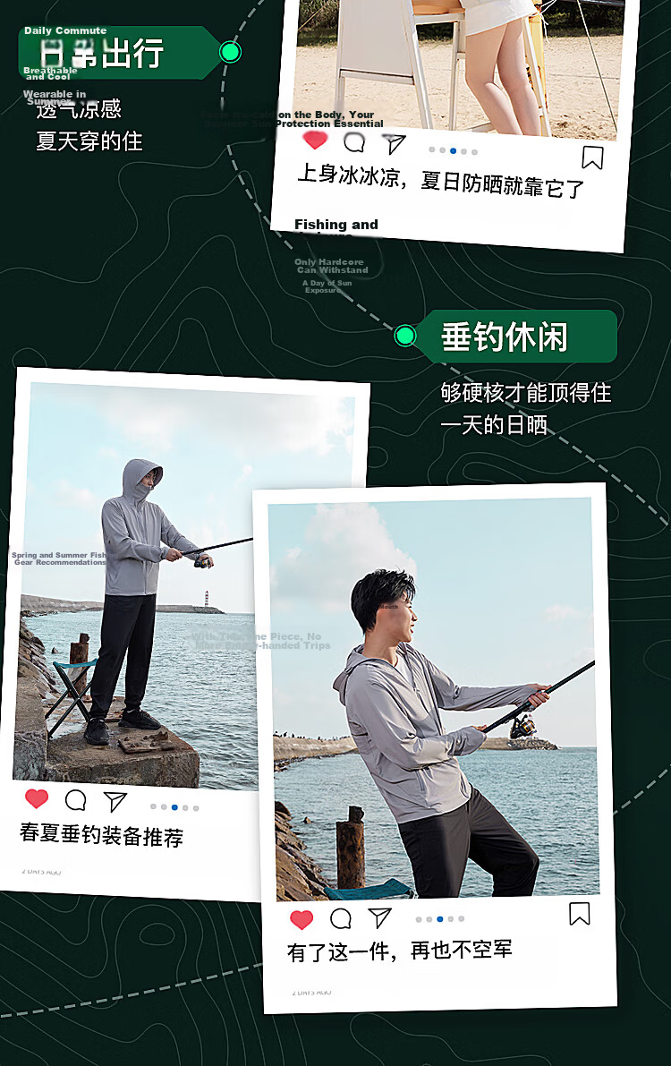 BOSIDENG Clothing, Five-Fold National Standard Sun Protection Jacket for Men And Women, Original Yarn UV-Resistant Cool Breathable Outdoor Fishing Wear Cycling Outerwear 22