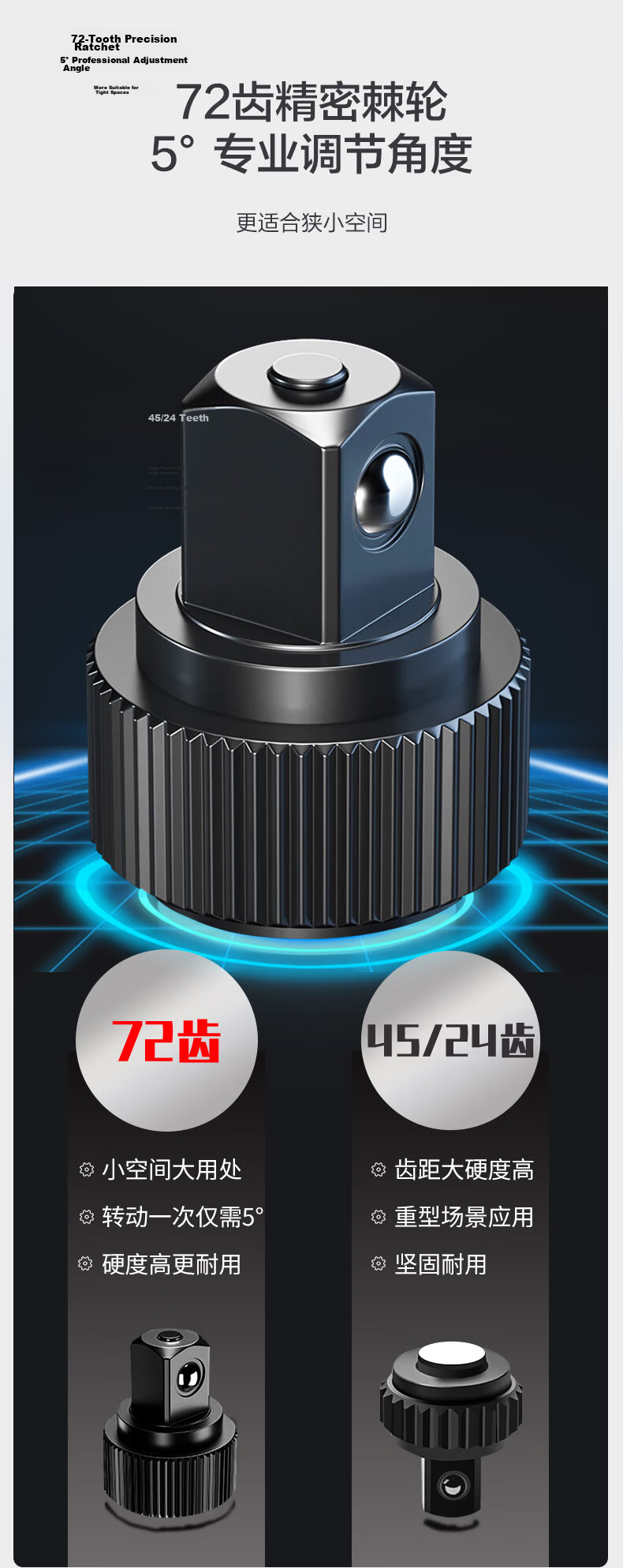Huixiang 1/2" 60-330N Professional Adjustable Mechanical Scale Torque Wrench High Precision Assembly Auto Repair Maintenance 4
