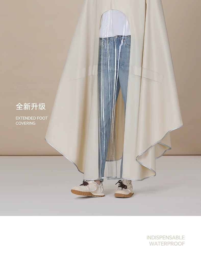 Beimei Electric Scooter Raincoat for Women, Adult Long Full-Body Heavy-Duty Waterproof Poncho for Outdoor Riding 23