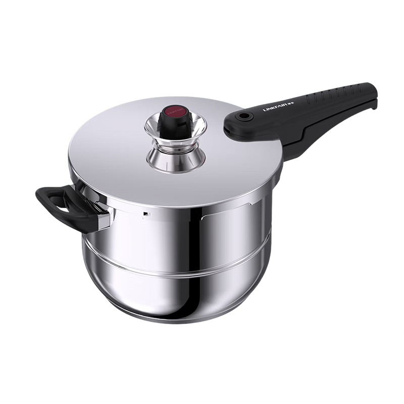 LINKFAIR JD Exclusive Lingpa 6L High-Pressure Cooker Household 304 Stainless Steel Explosion-Proof Pressure Cooker Compatible with Gas and Induction Cookers