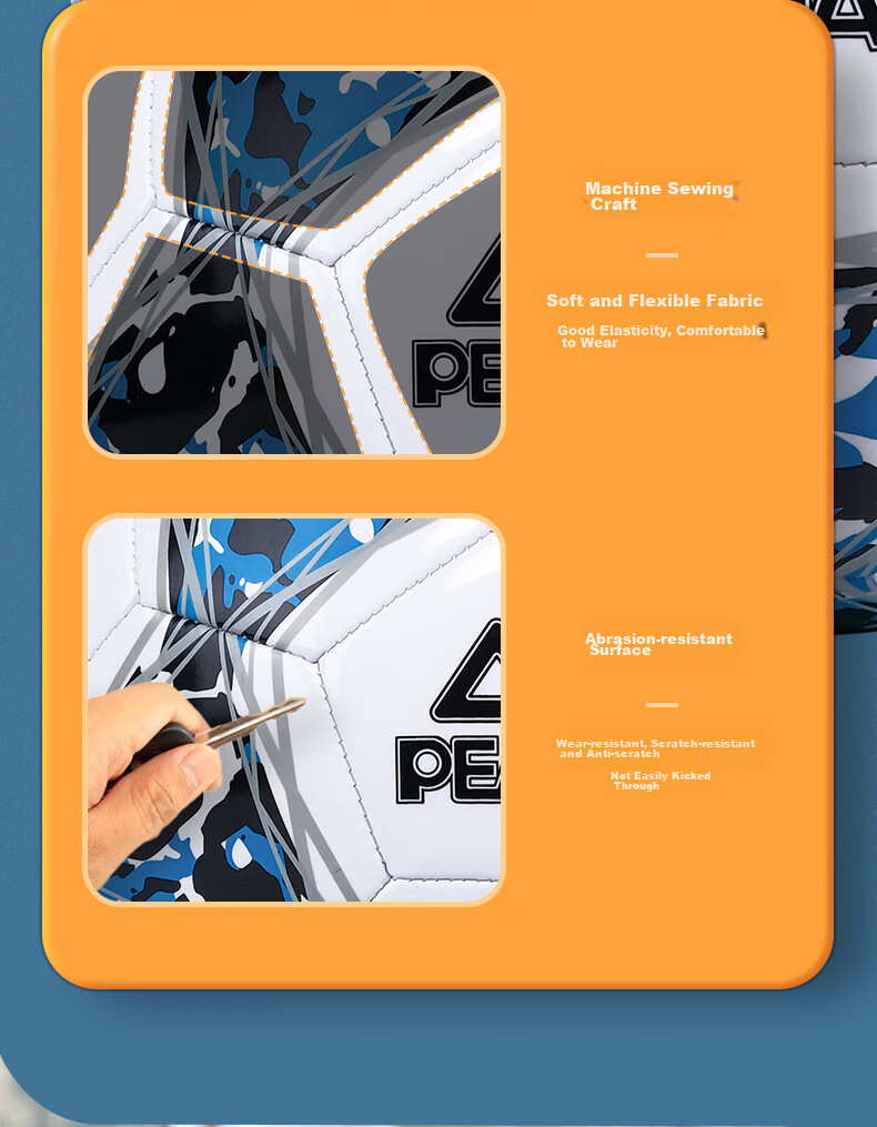 Peak Soccer Ball Size 4 for Children and Adults Standard World Cup Training Youth Primary School Kindergarten Black 4