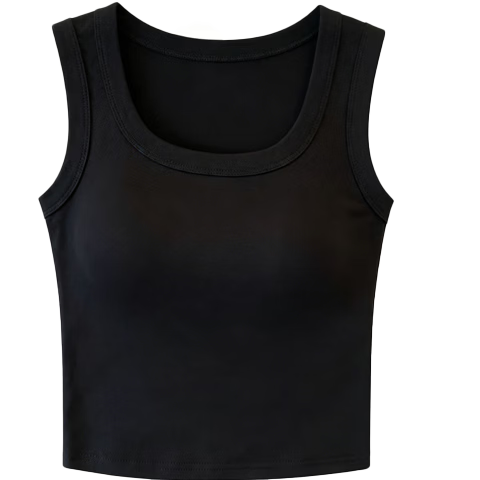 Langsha Women's New Cotton Racerback Tank Top Sleeveless Slim Fit Undershirt with Side Coverage Can Be Worn Out
