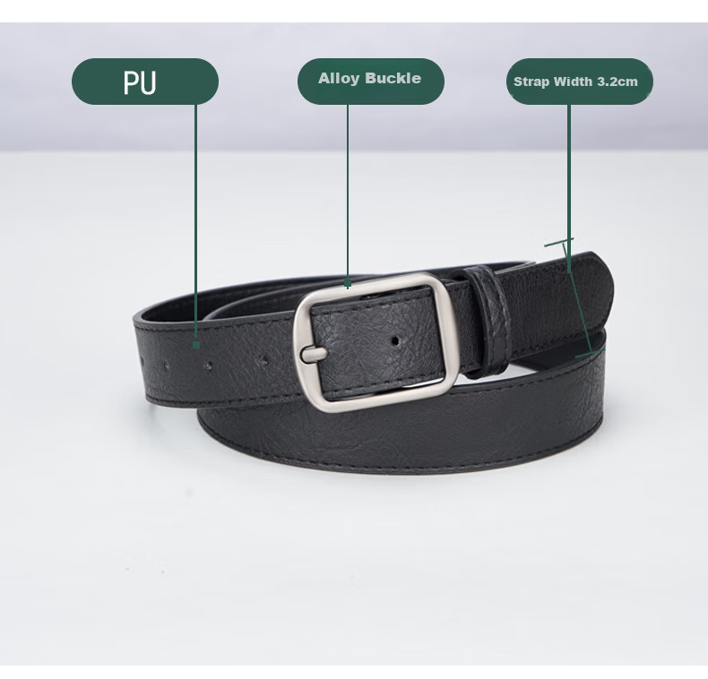 Jeanswest Simple New Korean Style Pin Buckle Men's Leather Belt Casual Versatile Waistband Trendy Ins 3