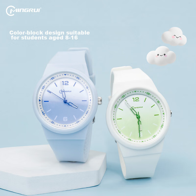GEORGCOUNT College Style Student Watch Girls Boys Silent Quartz Exam Time-Only Children's Watch