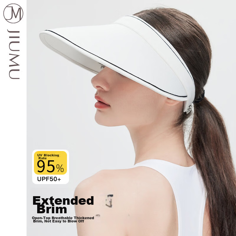 JIUMU Women's Sun Protection Hat, Sunshade Hat, Open-Top Cooling Hat, Summer Outdoor Face-Covering UV Protection Cap CD063, Rafael Tea