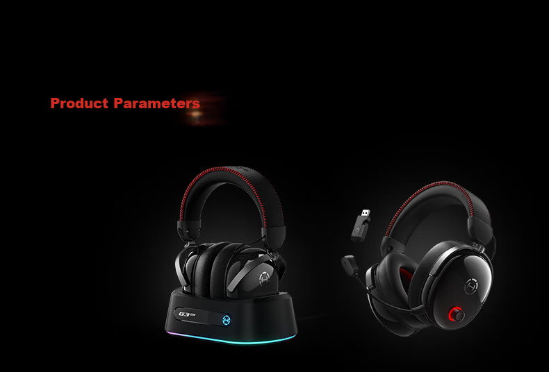 EDIFIER HECATE G3 MAX Base Edition 2.4G Wired Bluetooth Quad-Mode THX Spatial Audio Wireless Gaming Headset Delta FPS Chicken Dinner Black 8