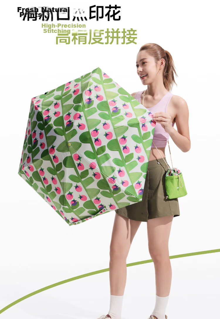 Beneunder UV Protection Sun Umbrella, Foldable Black Gel Rain And Shine Umbrella, Wild Fruit BM527 Salt Lemo 20