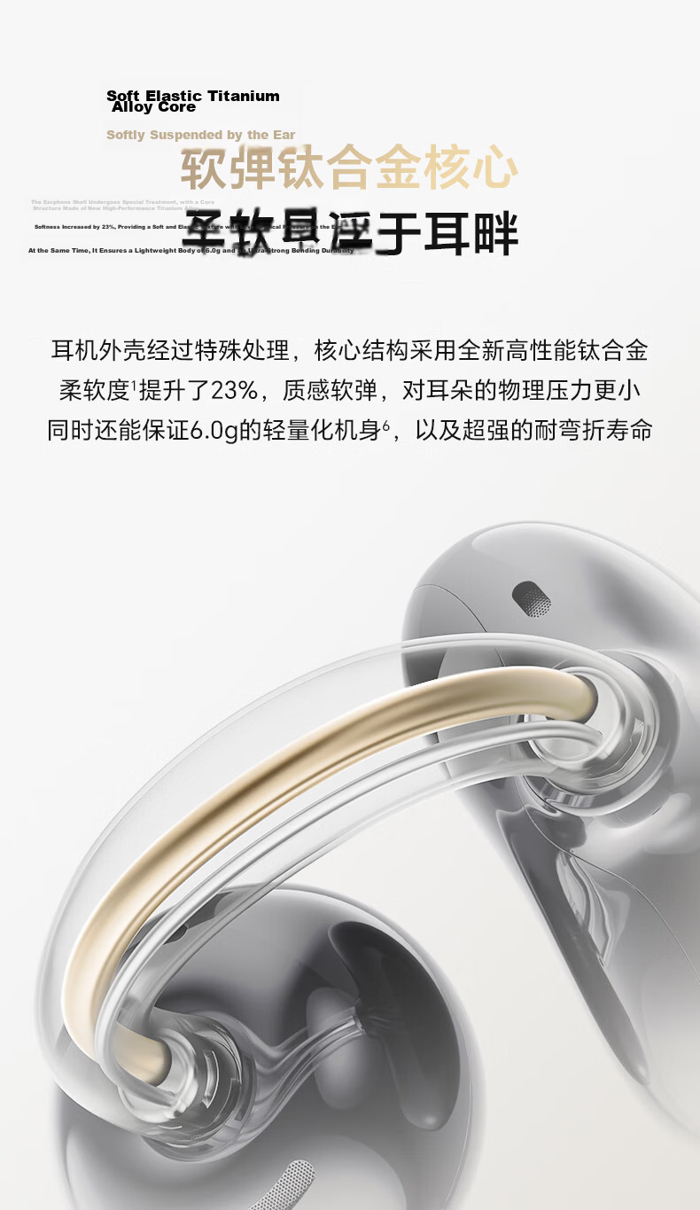 Honor Choice Clip-On Earphones 2 Pro [Goddess Festival Gift] Honor Bluetooth Earphones Zhang Yuxi Edition Comfortable Wear Noise-Cancelling Sky Blue Glaze 7