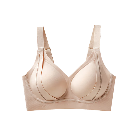 Ordifen Seamless Women's Push-Up Lifting Large Bust Minimizing 10A Antibacterial Anti-Sagging Sports Bra White XL
