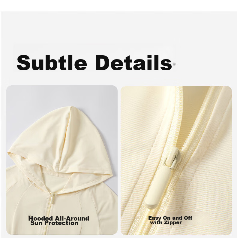 Langsha Women's Pocket Sunscreen Jacket Ice Silk Summer Slim Fit UV Protection Outdoor Hooded Cardigan Sunscreen Coat 16