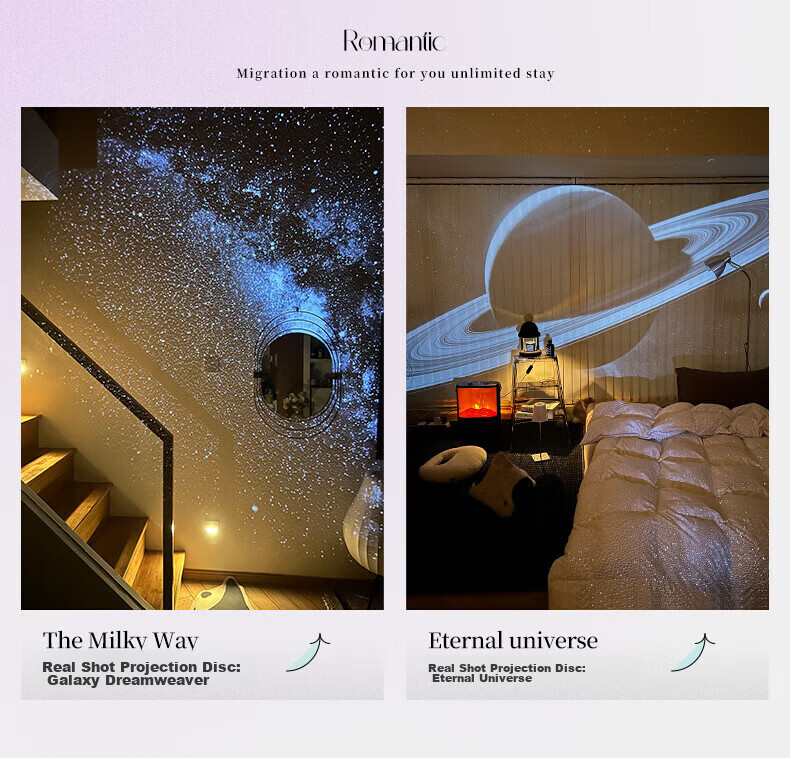 Wanhuo Starry Sky Projection Lamp Night Light Full Star Bedroom New Projector Atmosphere Light Premium Star Ceiling Light 11