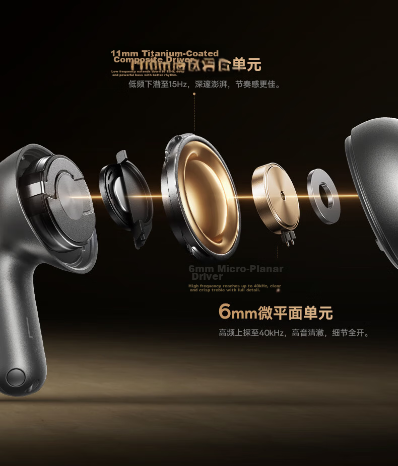 Baseus MP1 AI True Wireless Noise Cancelling In-Ear Earphones -55dB Adaptive Noise Reduction Compatible with Apple, Huawei, Oppo, Gift, Renewal Subsidy 25