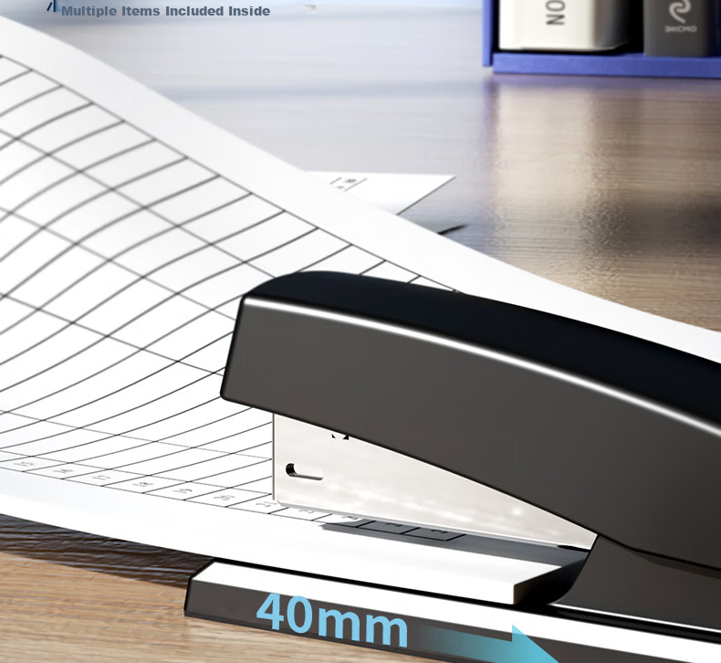 Deli Classic Durable Stapler Small Office Stapler Compatible with 24/6 Staples Black 0425 (Staples Not Included) 6