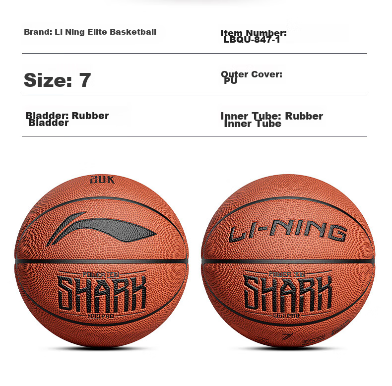 Li-Ning Basketball, Youth Size 6, for Middle School And Elementary School Girls, Exam-Specific, Wear-Resistant, Non-Slip, Competition Training, Size 6 Basketball 13