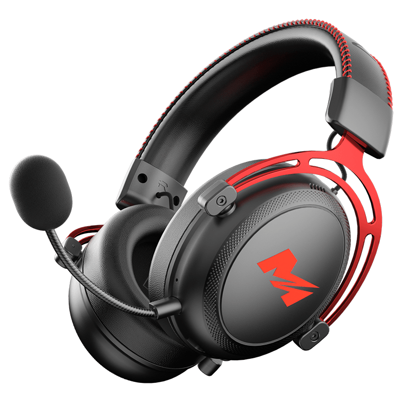 MICROKIA Delta Champion Recommended | Professional Gaming Headset Bluetooth Wireless 2.4G Four-Mode FPS Sound Positioning for PUBG CSGO Laptop