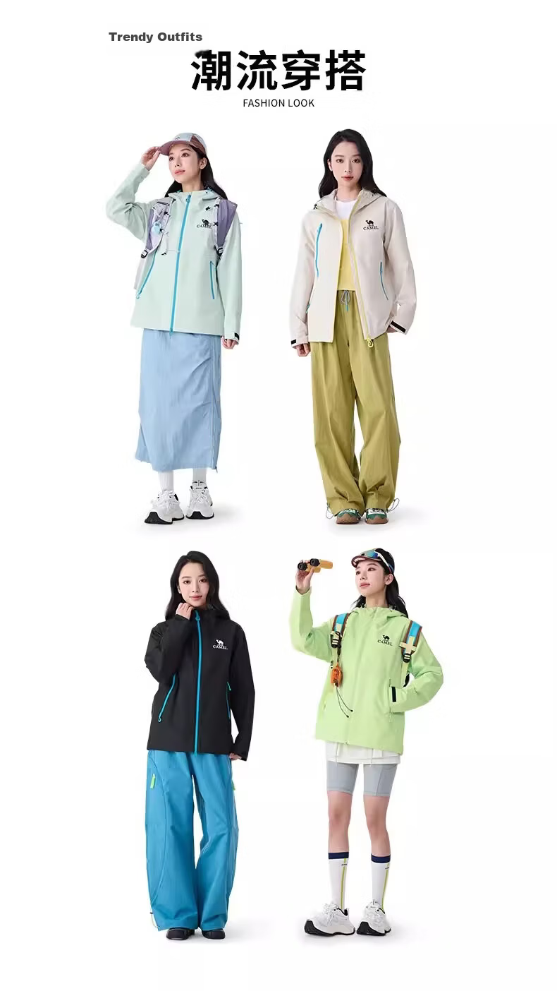 CAMEL [Wang Junkai Edition] Outdoor Single-Layer Windproof Waterproof Jacket 2026 Spring New Unisex B005 14