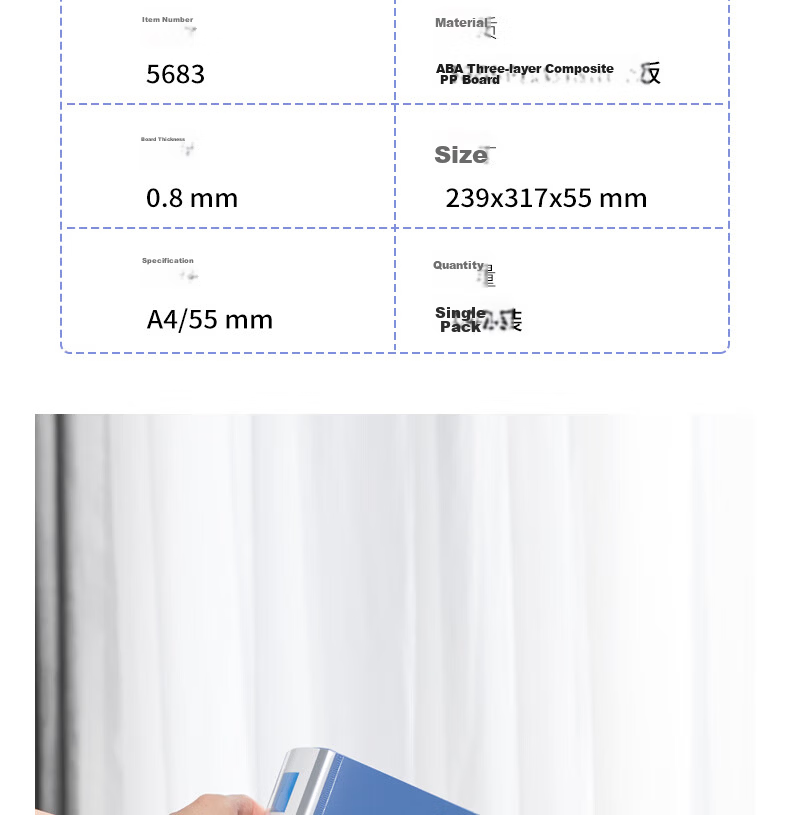 Deli 1 Piece 35mm A4 Plastic File Box, Thick Document Box for Files, Financial Records, Exam Storage 5682 15