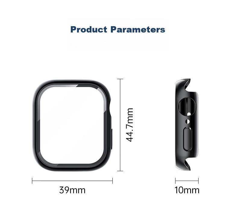 WITGOER IP68 Waterproof Case and Screen Protector for Apple Watch S9/8/7 iPhone Series Full Coverage Ultra-Thin Tempered Glass Film Accessories for Women 46