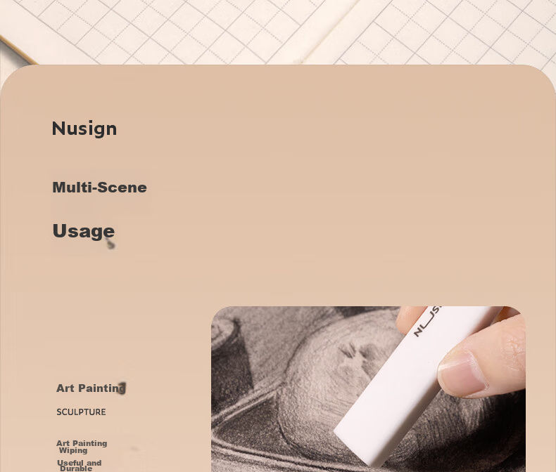 NUSIGN Deli Triangular Eraser for Students, Clean Erasing Without Residue, Sketch Art Eraser, 6-Pack, Best Online Price 13