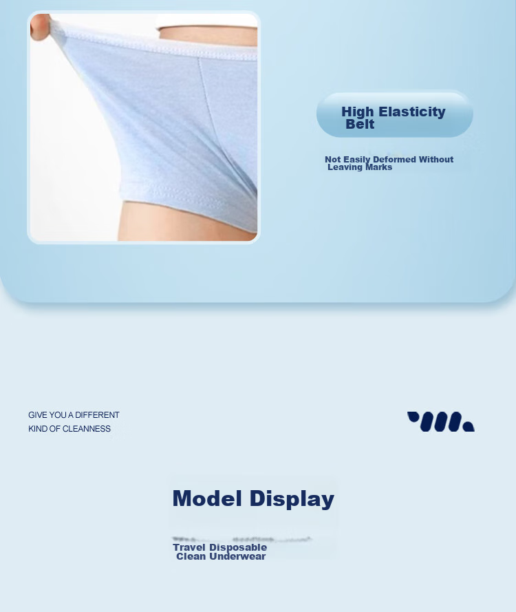 Xinqin Disposable Men's Underwear, Daily-Use, Pure Cotton, No-Wash Boxed, Starry Sky Series, Mid-Rise, XL Size, 5-Pack 30