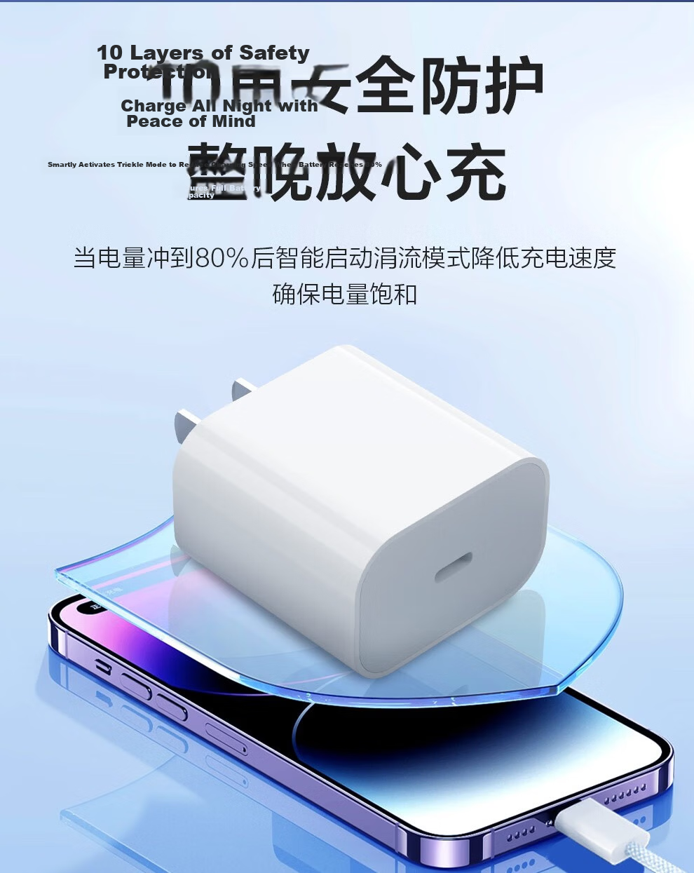 Jingxuan JINGDONG, Own Brand 65W Gallium Nitride Charger, Apple Charging Head with Multiple Ports, Compatible with PD45W/30W, Suitable for IPhone15/16, Huawei, Xiaomi, Includes Data Cable 1 Meter 14