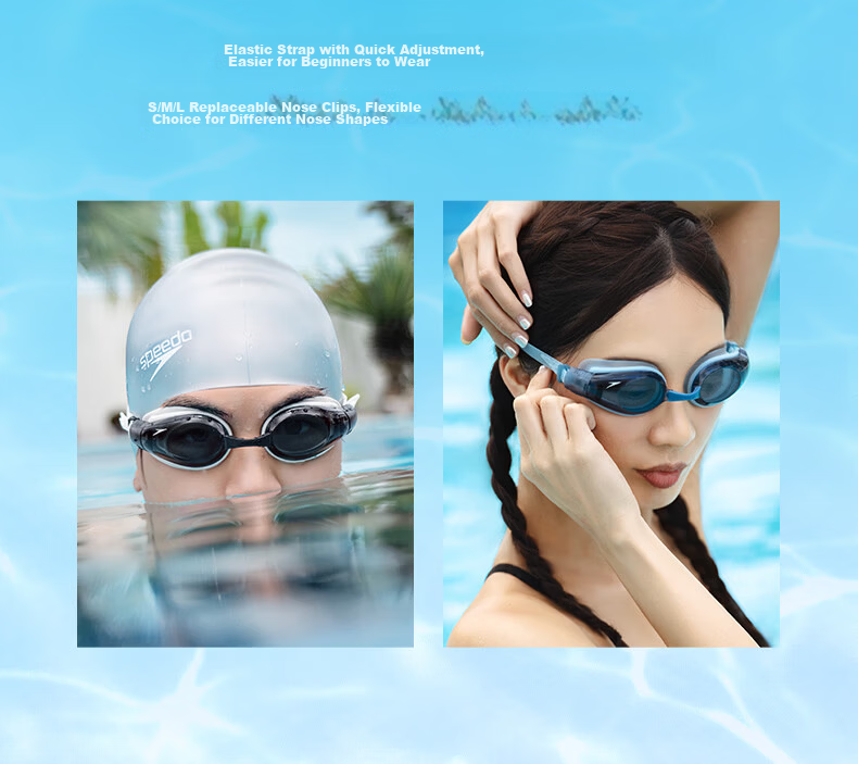 Speedo Freedom Series Swim Goggles Anti-Fog HD UV Protection Wide-Angle Comfortable 14