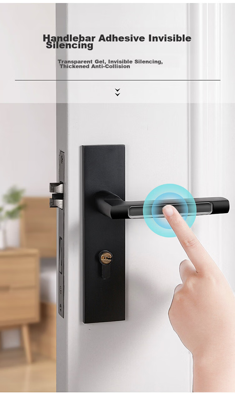 Jinlongxing Silicone Anti-Collision Strips Door Handle Bumper Protector Refrigerator Cabinet Door Silent Bumpers Set 6