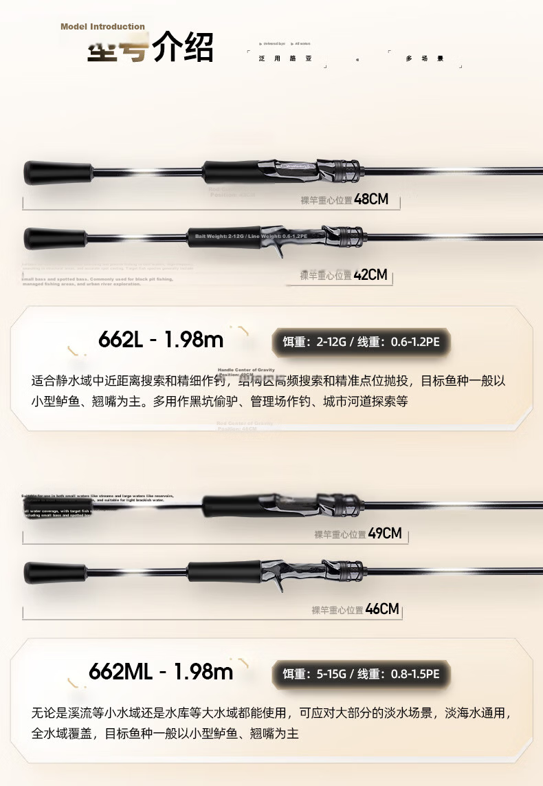FishingFans Da Qingfeng Universal Lure Rod Ultra-Light Carbon Shore Casting Big Fish Beginner Long Cast Fishing Rod 2.58m M Straight Handle 5