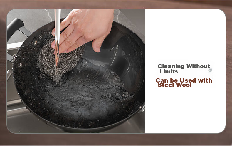 SUPOR Non-Coated Wok 34cm Traditional Iron Rust-Resistant Stir-Fry Pan Compatible with Gas and Induction Cooktops EC34AZT01 11
