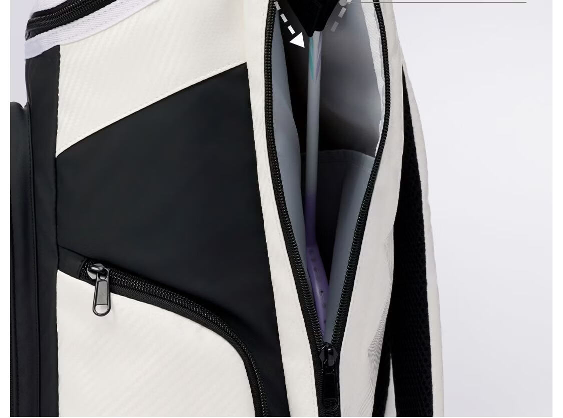 Keep Multi-Compartment Large Capacity Badminton Bag Tennis Racket Backpack Sports Casual Double Shoulder Bag with Separate Shoe Compartment Polar Night Black and White 5