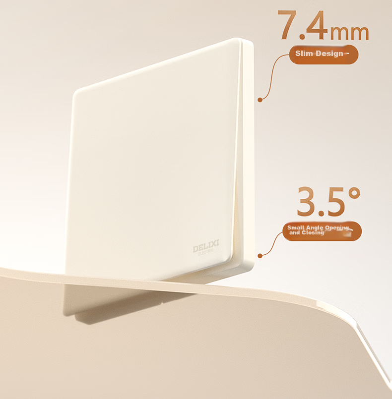 DELIXI CD806 Matte Frosted Cream Style Large Panel Triple Switch Single Control Silver Osmanthus Yellow 4