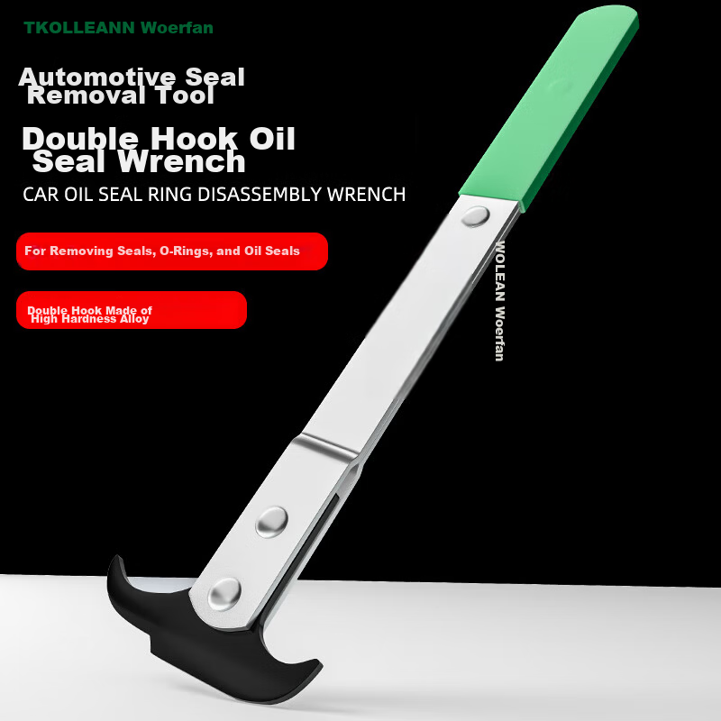Wolvan Double-Head Oil Seal Puller Automotive Oil Seal Hook Wrench Remover Installation Tool