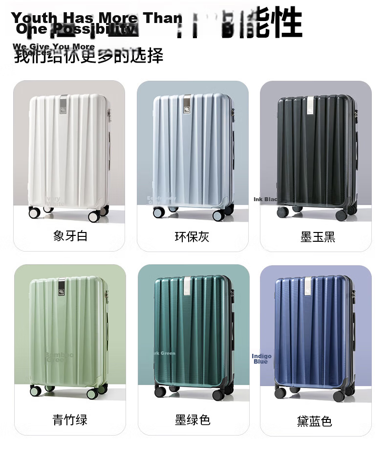 HANKE Expandable Trolley Suitcase, Large Capacity, Password Lock, for Women And Men, 81 Liters, 24 Inches, Eco-Friendly Gray, JINGDONG Co-Branded Editio 35