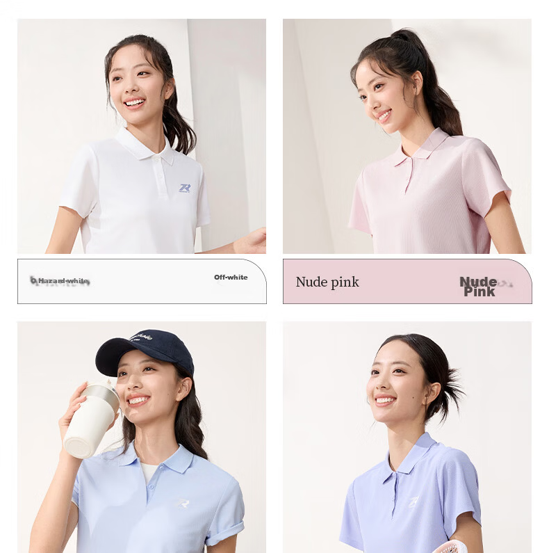 361° Women's Spring Summer Sports Polo Shirt Quick-Dry Fitness Casual Running Short Sleeve Top 662624111H-2 10