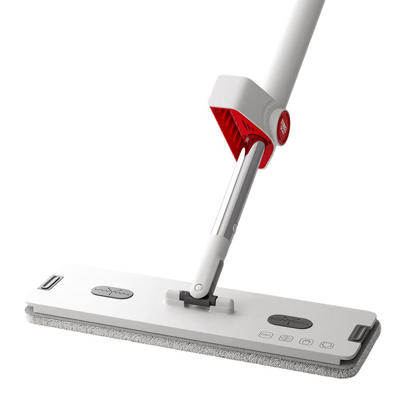 Good Wife Flat Mop 40cm with 4 Thickened and Widened Cloths, Household One-Drag Clean, Hands-Free Washing, 2025 Floor Cleaning Magic Absorbent