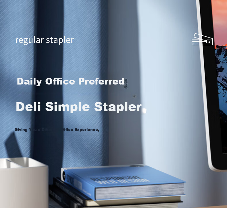 Deli Classic Durable Stapler Small Office Stapler Compatible with 24/6 Staples Black 0425 (Staples Not Included) 3