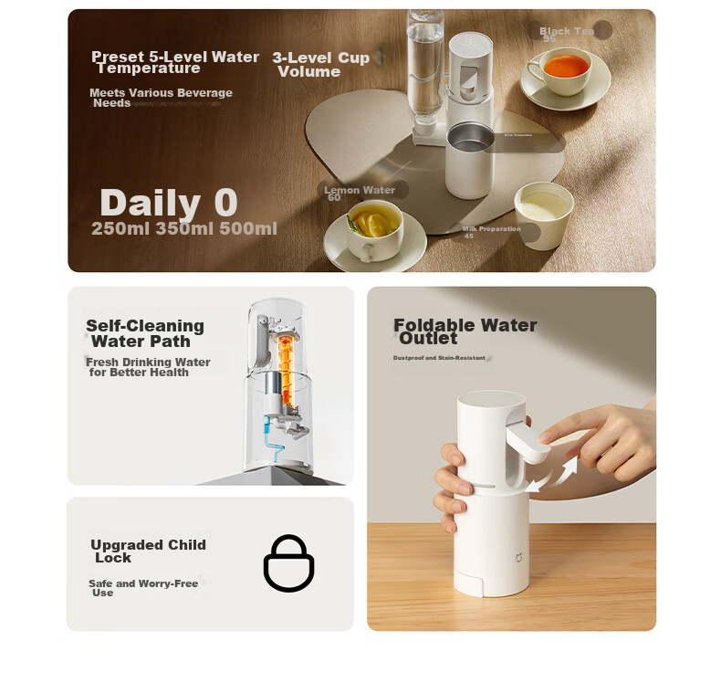 Mijia Xiaomi Instant Heating Portable Electric Kettle Thermos Cup Travel Electric Kettle Milk Frothing White MJBXJRYSJ01 7