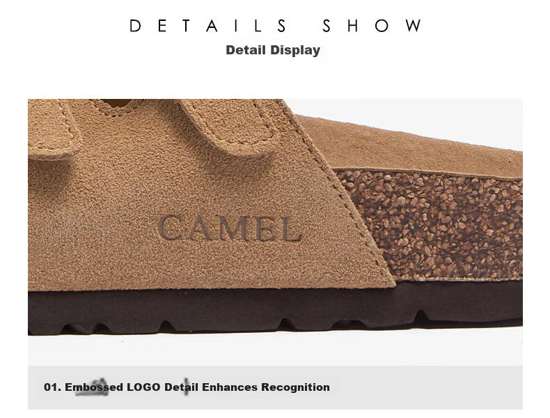 CAMEL Birkenstock Style Women's Casual Thick Sole Platform Sandals L26M700065 Brown Size 38 20