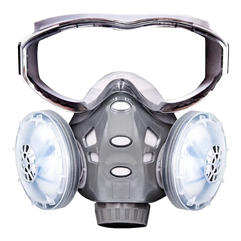 Anshuangli Dust Mask, Heavy-Duty Dust-Proof Face Mask KN95 for Industrial Dust Particles Grinding Welding Mask Gas Protection Mask, 308 Mask + 20 Dust Filter Cotton Pads