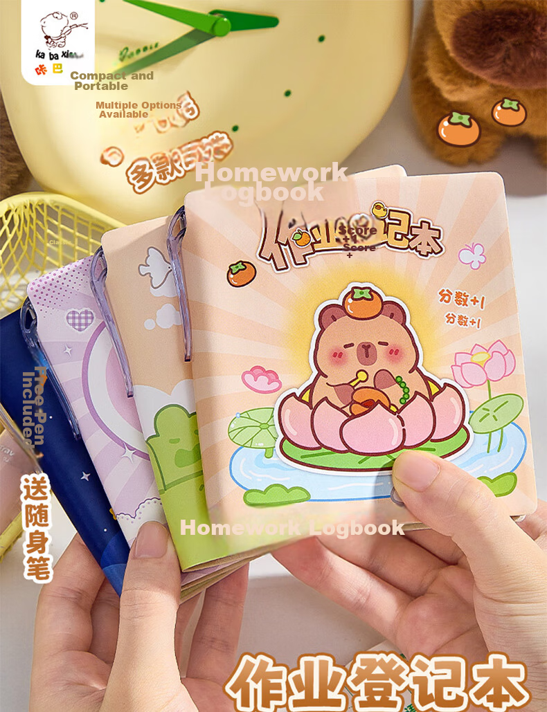 Kaba Bear Leather Magnetic Notebook Animal Diary Cartoon Children's Cute Journal Meow Meow Party 1