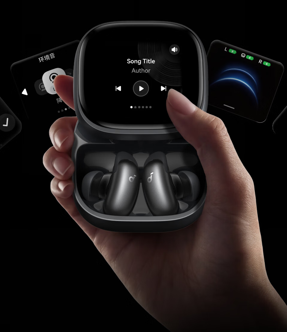 ANKER Anker Noise Cancelling Earphones ProMax Noise Cancelling Clear Call AI Large Screen Translator Wireless Bluetooth Earphones Bluetooth 2026 Latest Guinness Certified Gold 15