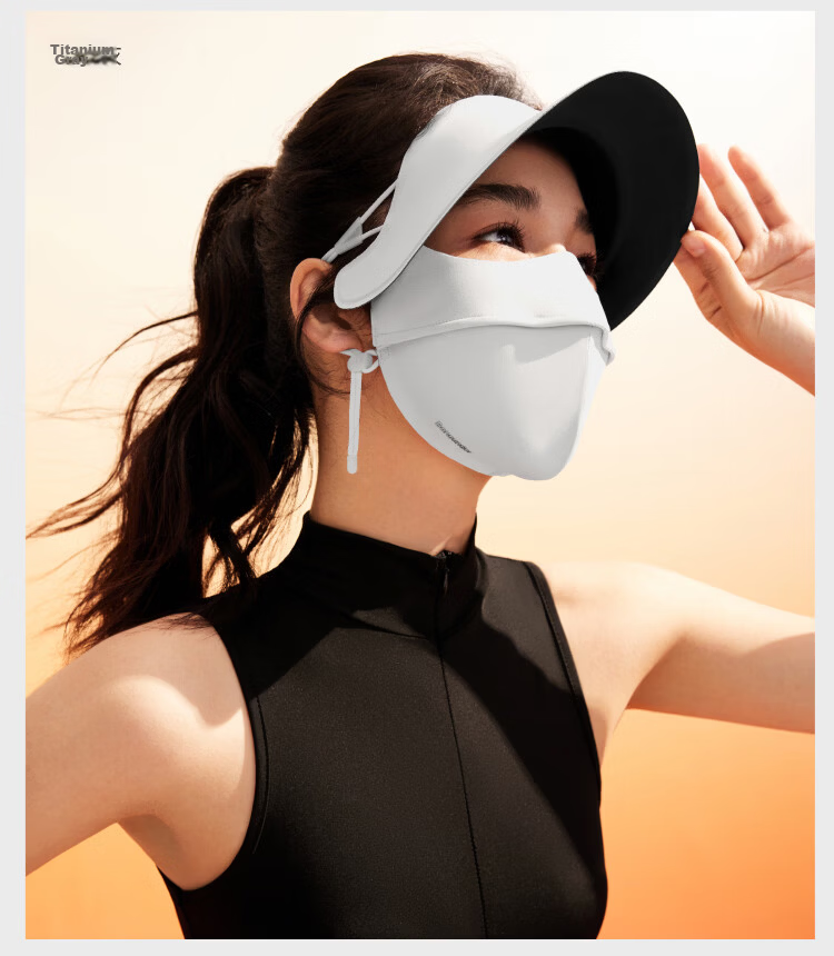 Beneunder Anti-UV Full Face Sun Protection Balaclava with Brim for Women, Sun Shield Mask, Dust Mask, Twilight Pink 21