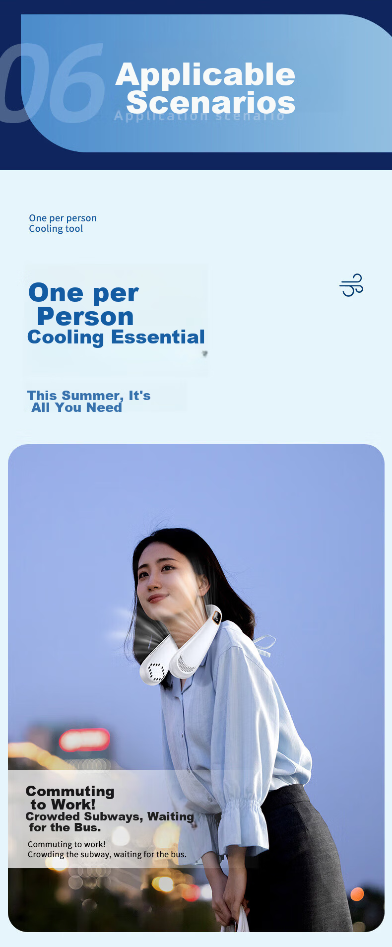 KOVOL [Top Ranked] Neck-Hanging Fan, Small Portable Desk Fan, Long Battery Life, Personal Neck-Hanging Fan for Dormitory Cooling, Electric Fan for Temperature Reduction, Corporate Gift Customizatio 19
