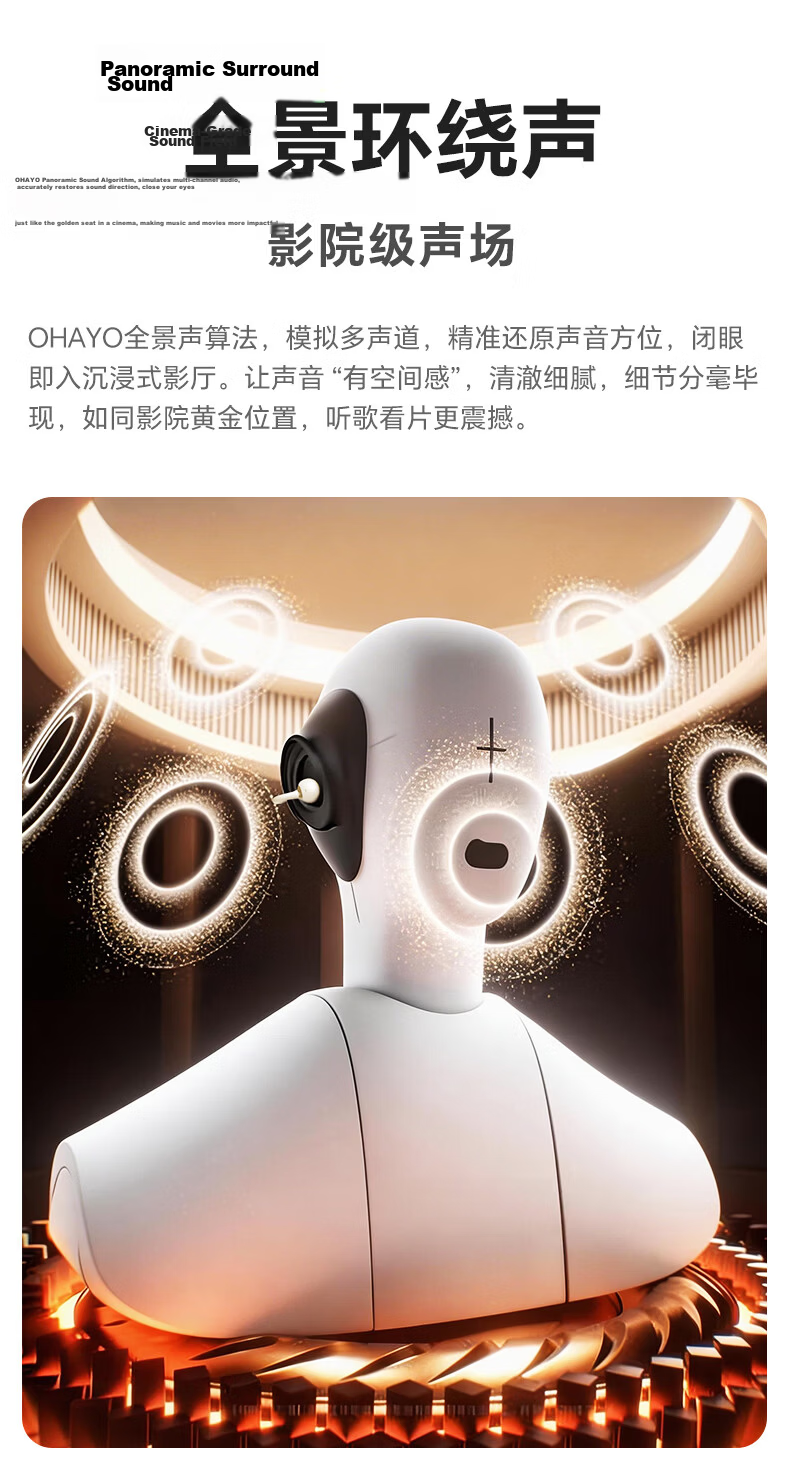 Leiden A8 New Semi-In-Ear Clip-On Wireless Bluetooth Translation Earphones AI Model Open Design Compatible with Apple 17 Huawei Android Phones A8 White [AI Translation] 9