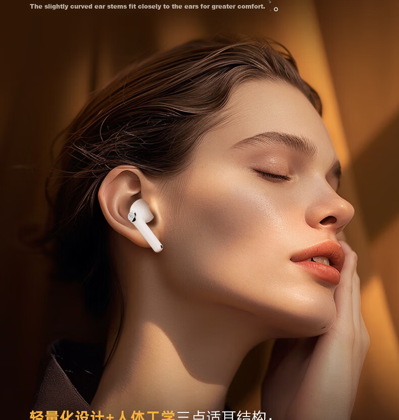 IKF Find Lite New Version True Wireless Bluetooth Earbuds Semi-In-Ear Bluetooth 6.0 High-Quality Music Gaming Low Latency Sports Fitness Compatible with Apple Huawei Classic White 7