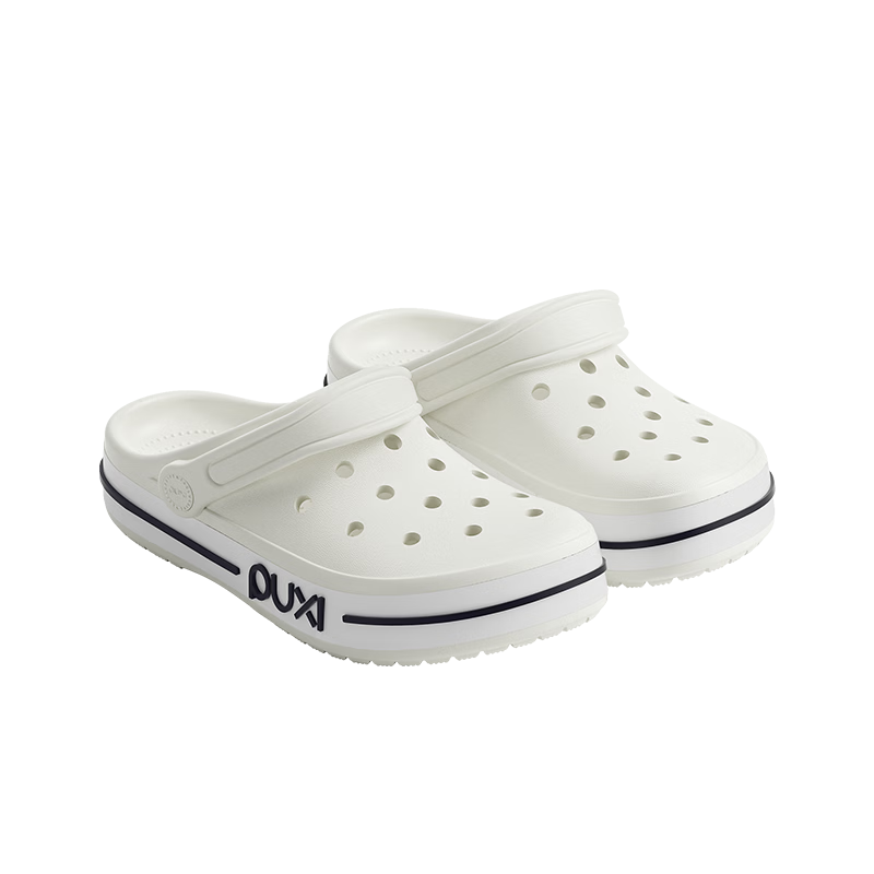 Poxi Men's Outdoor Perforated Shoes for Hiking, Driving, Fishing, Wear-Resistant, Non-Slip Sports Slippers for Women, Faith White, Size 37-38