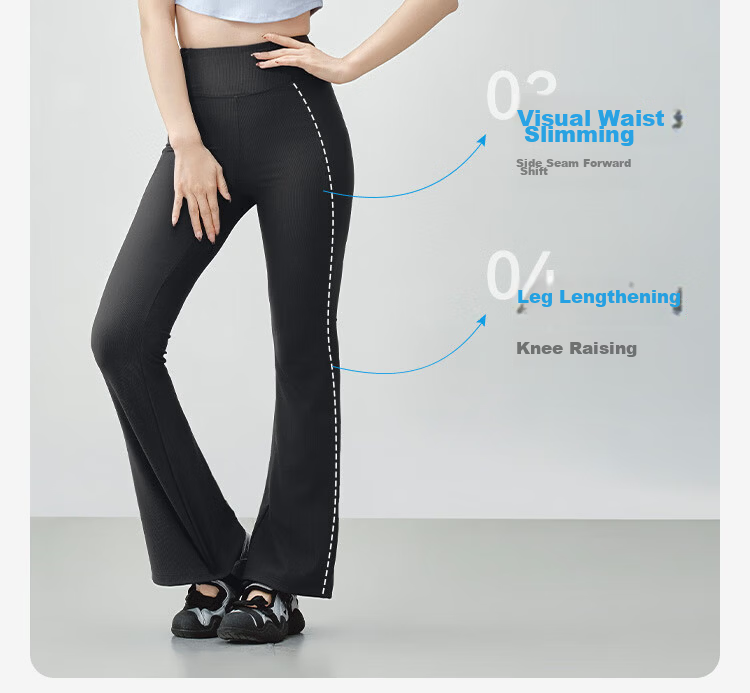 JD Jingzao Shark Flared Yoga Pants Women 2026 Spring Slim Fit Sportswear Gray XL 10